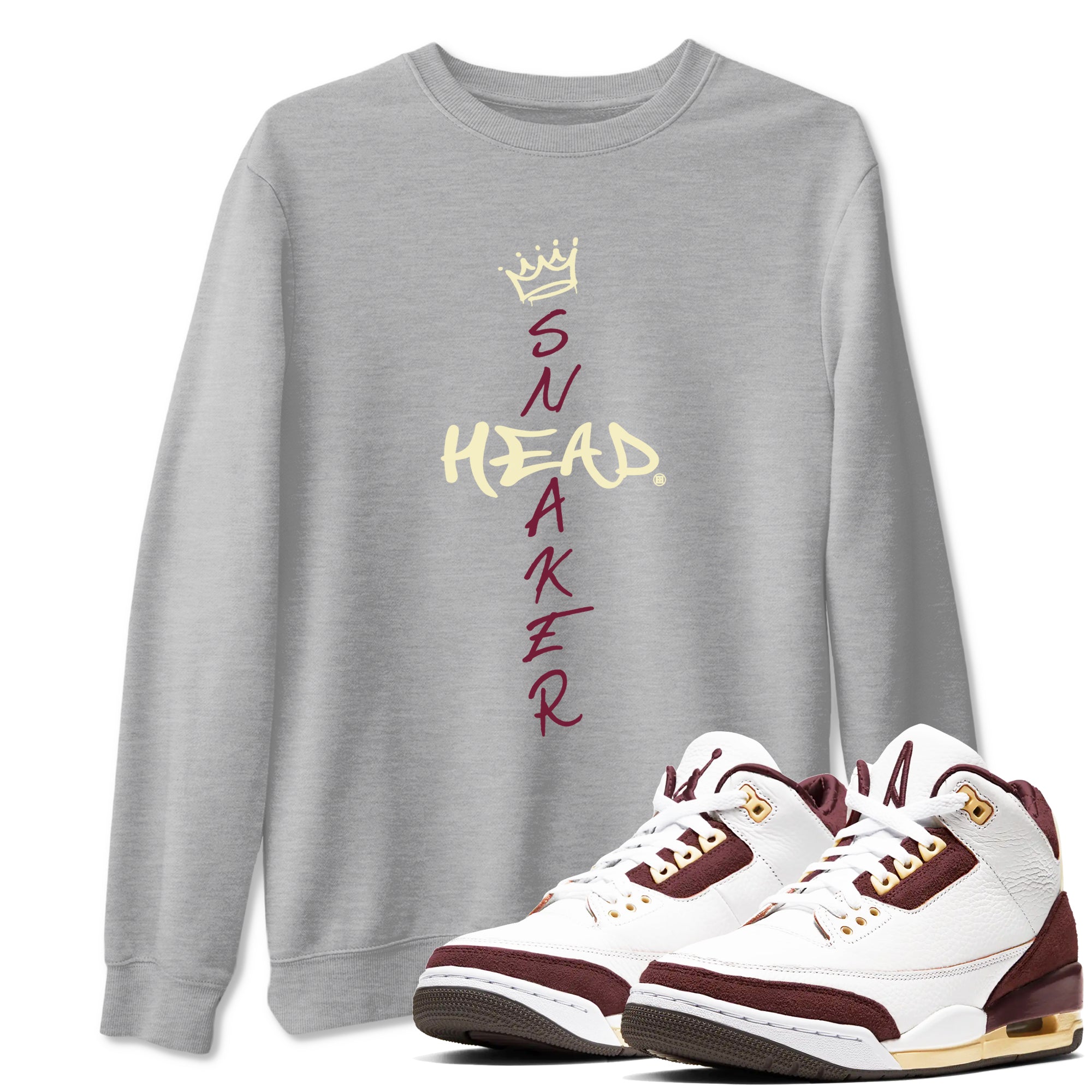 Cross snkmatch snkmatch Tees - Air Jordan 3 A Ma Maniere x Burgundy Crush