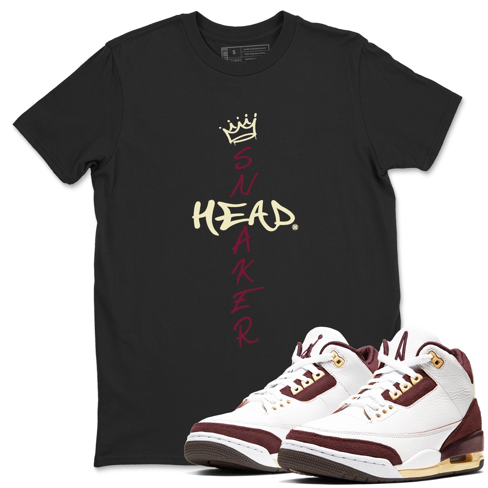 Cross snkmatch snkmatch Tees - Air Jordan 3 A Ma Maniere x Burgundy Crush