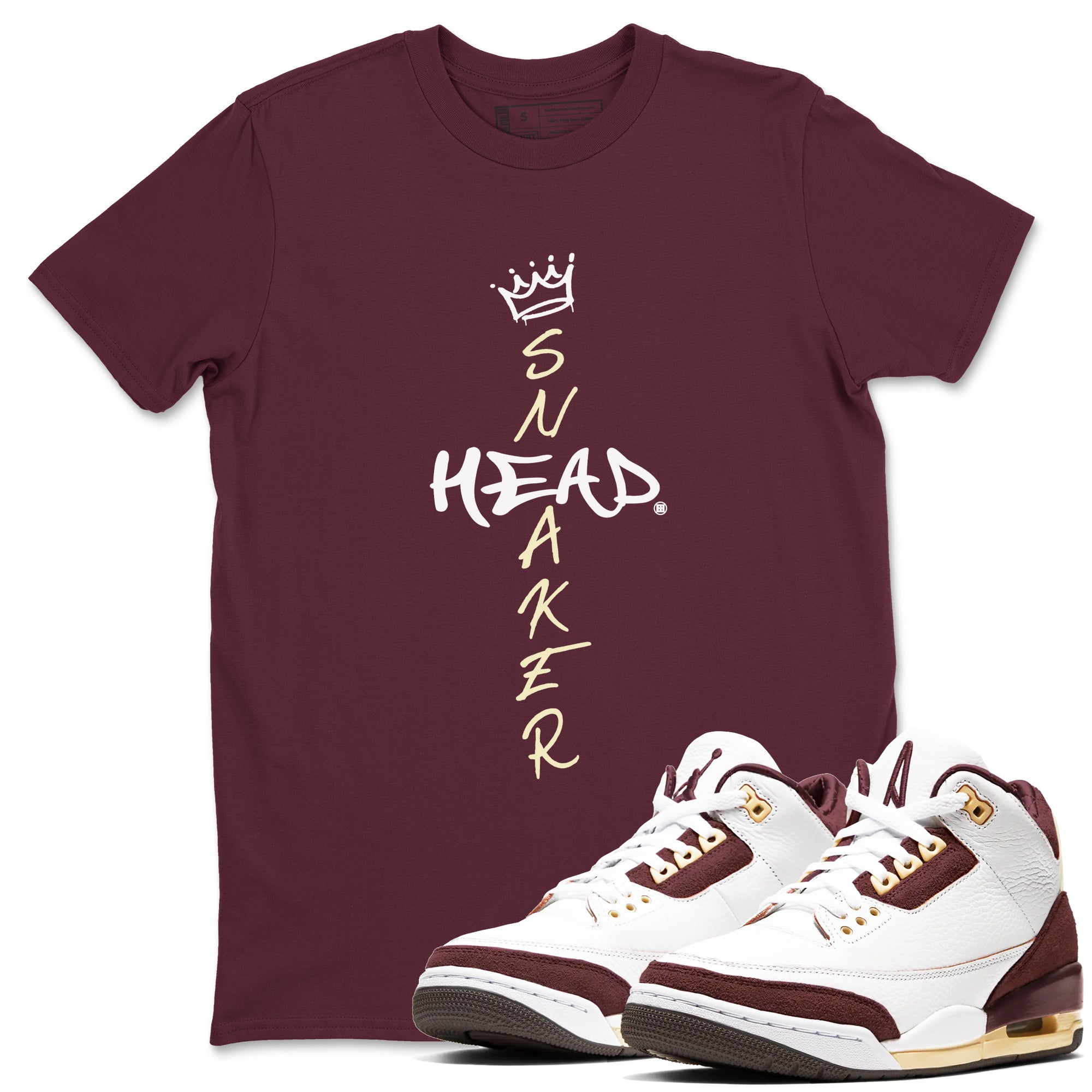 Cross snkmatch snkmatch Tees - Air Jordan 3 A Ma Maniere x Burgundy Crush