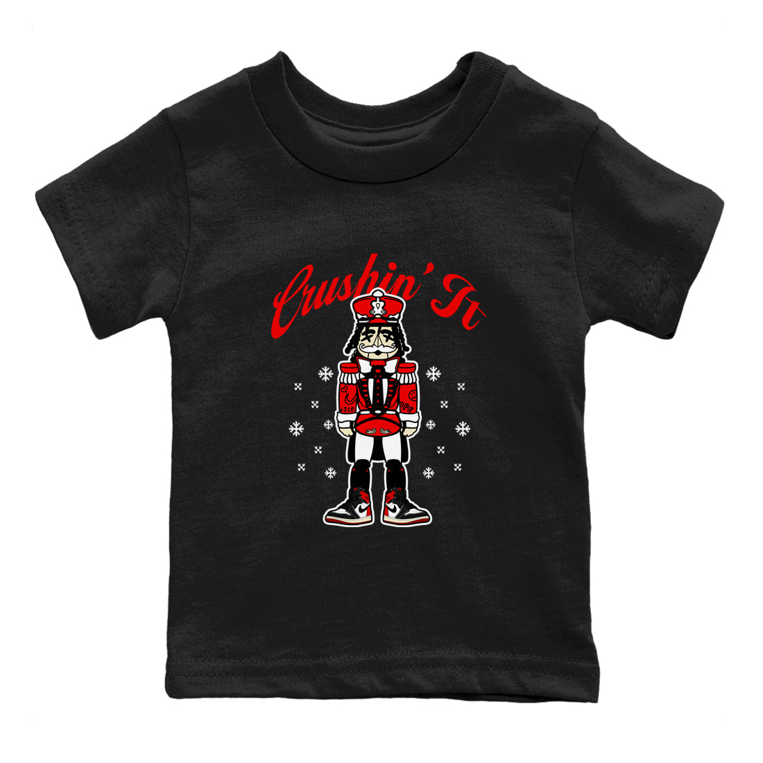 Crushin' It snkmatch Tees Kids - Air Jordan 1 Black Toe Reimagined