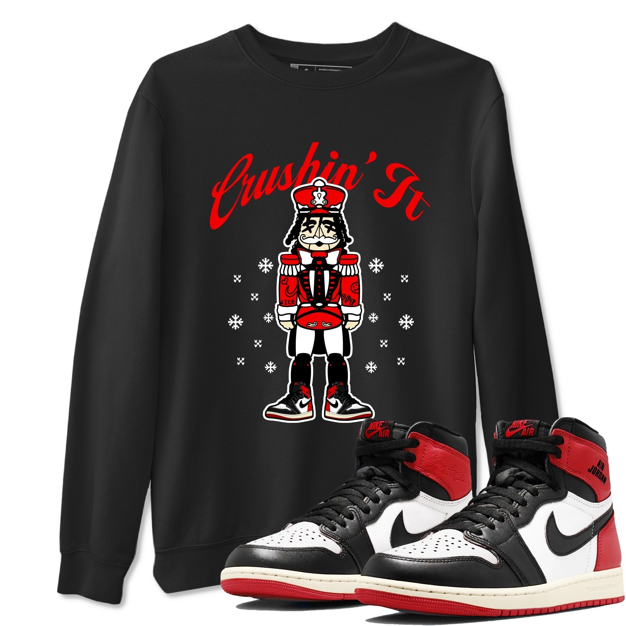 Crushin' It snkmatch Tees - Air Jordan 1 Black Toe Reimagined