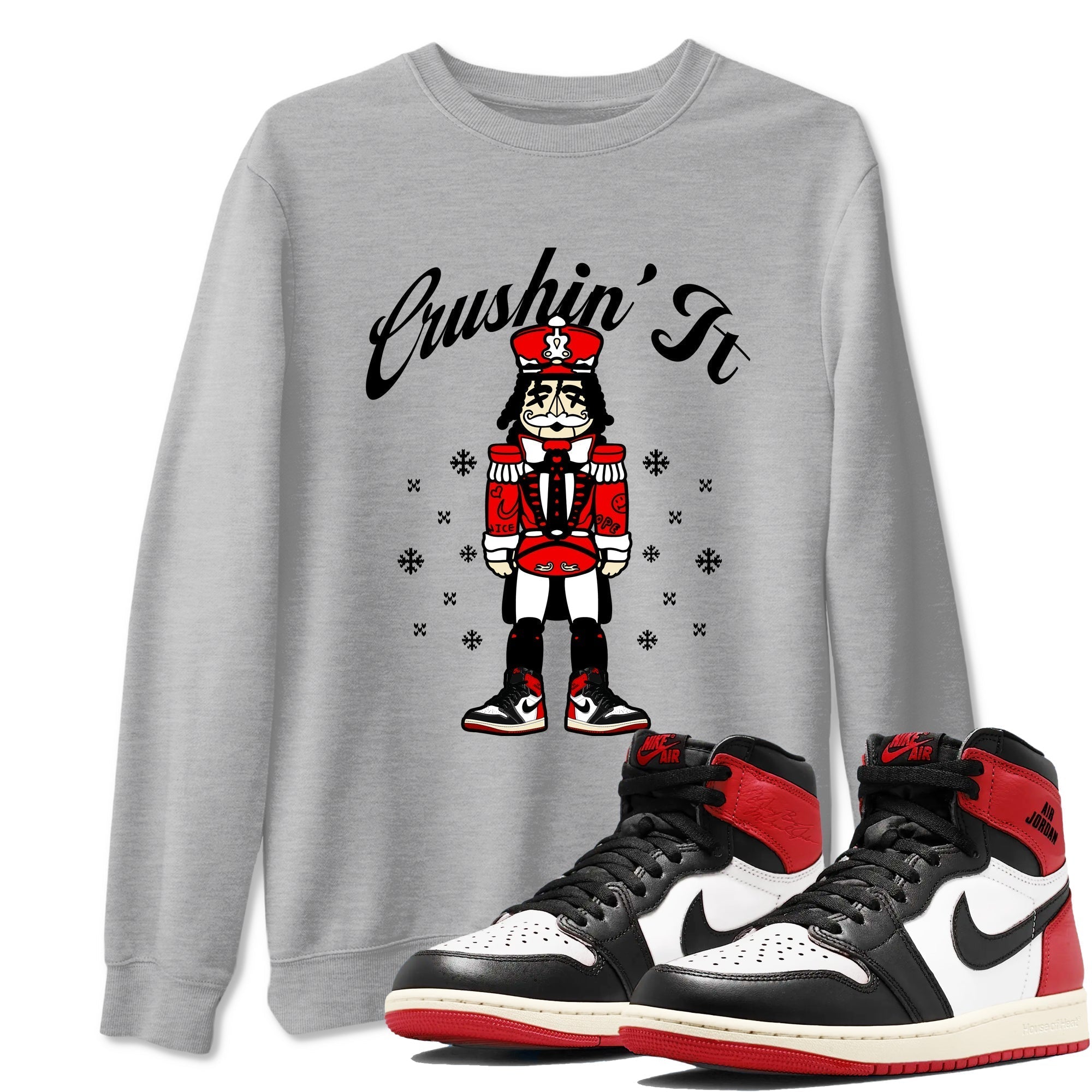 Crushin' It snkmatch Tees - Air Jordan 1 Black Toe Reimagined
