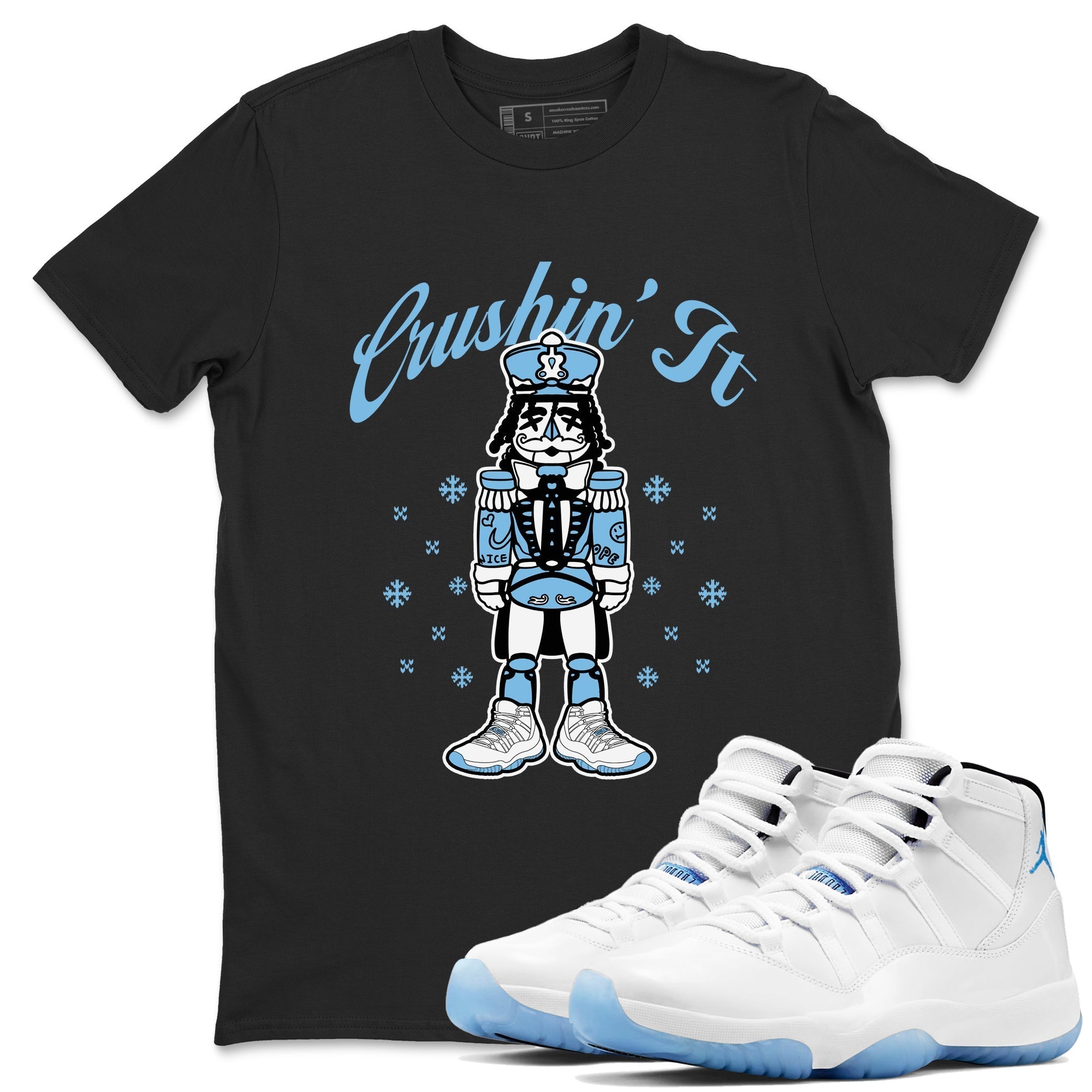 Crushin' It snkmatch Tees - Air Jordan 11 Legend Blue