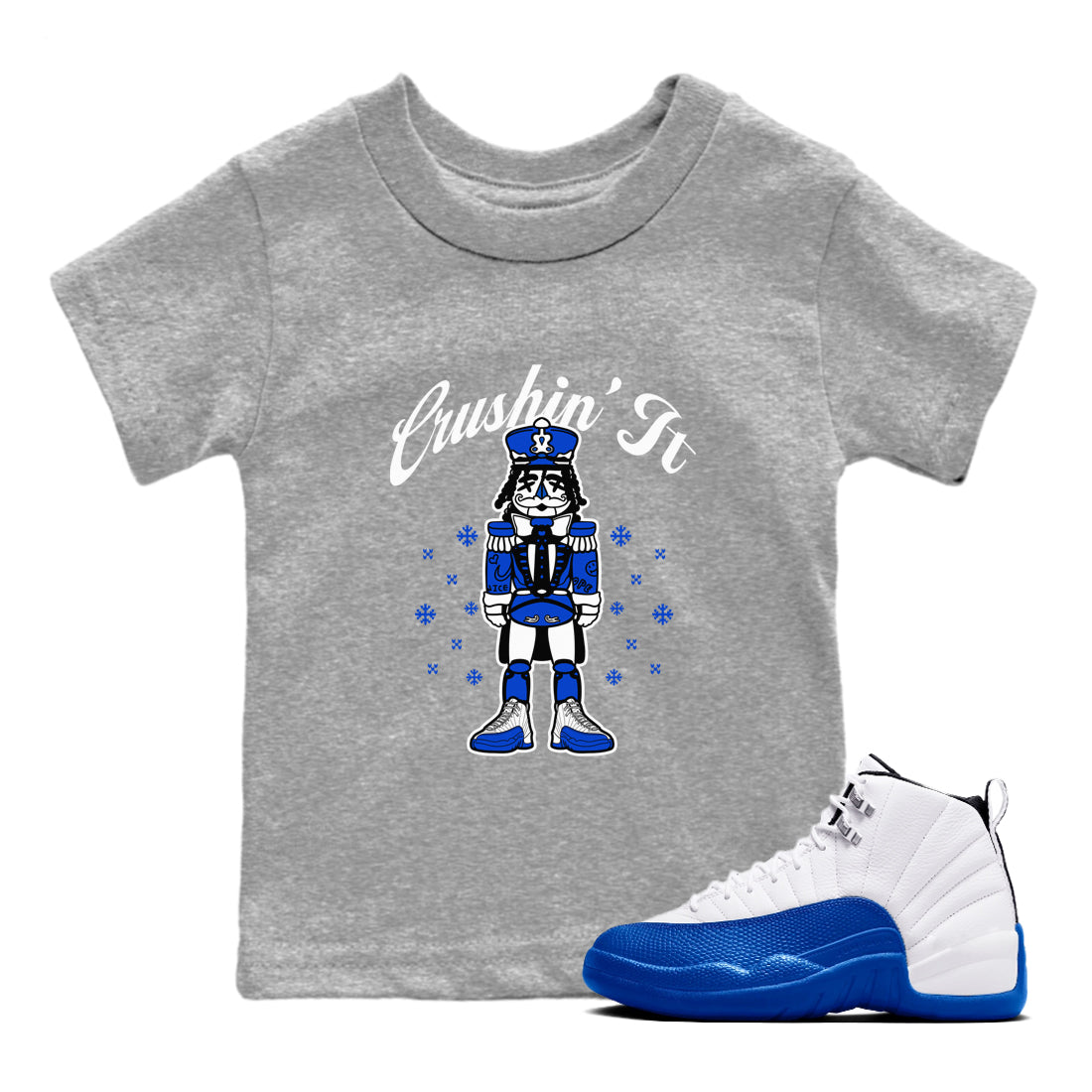 Crushin' It snkmatch Tees Kids - Air Jordan 12 Blueberry