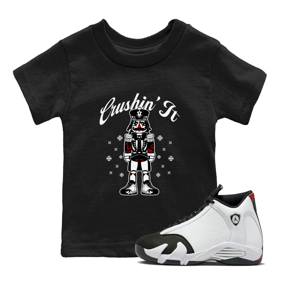 Crushin' It snkmatch Tees Kids - Air Jordan 14 Black Toe