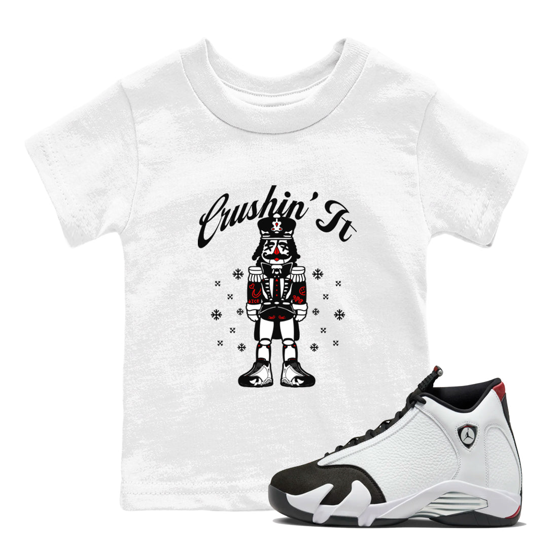 Crushin' It snkmatch Tees Kids - Air Jordan 14 Black Toe