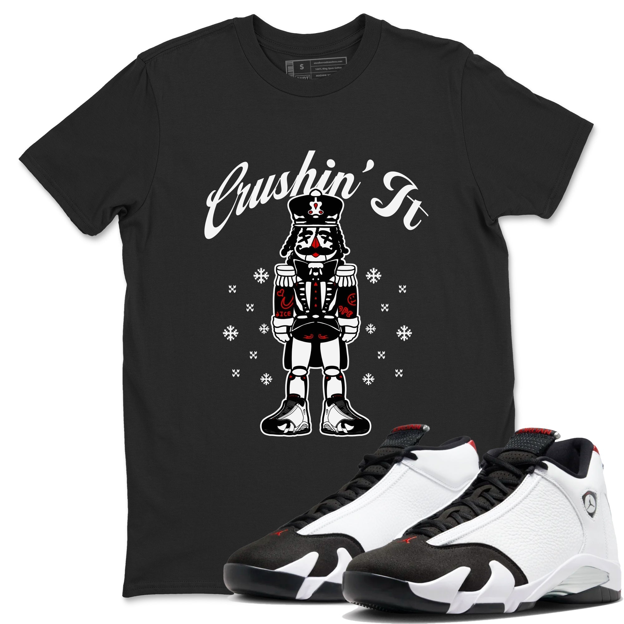 Crushin' It snkmatch Tees - Air Jordan 14 Black Toe