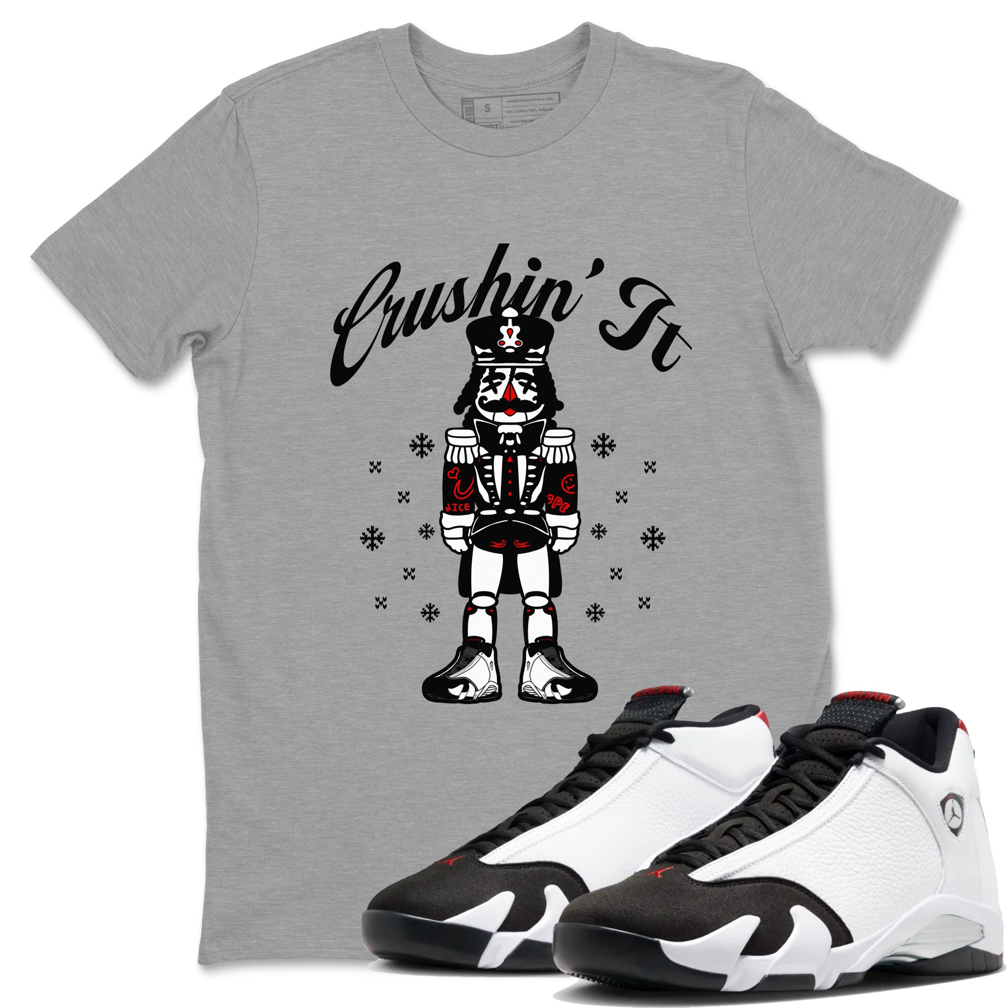 Crushin' It snkmatch Tees - Air Jordan 14 Black Toe