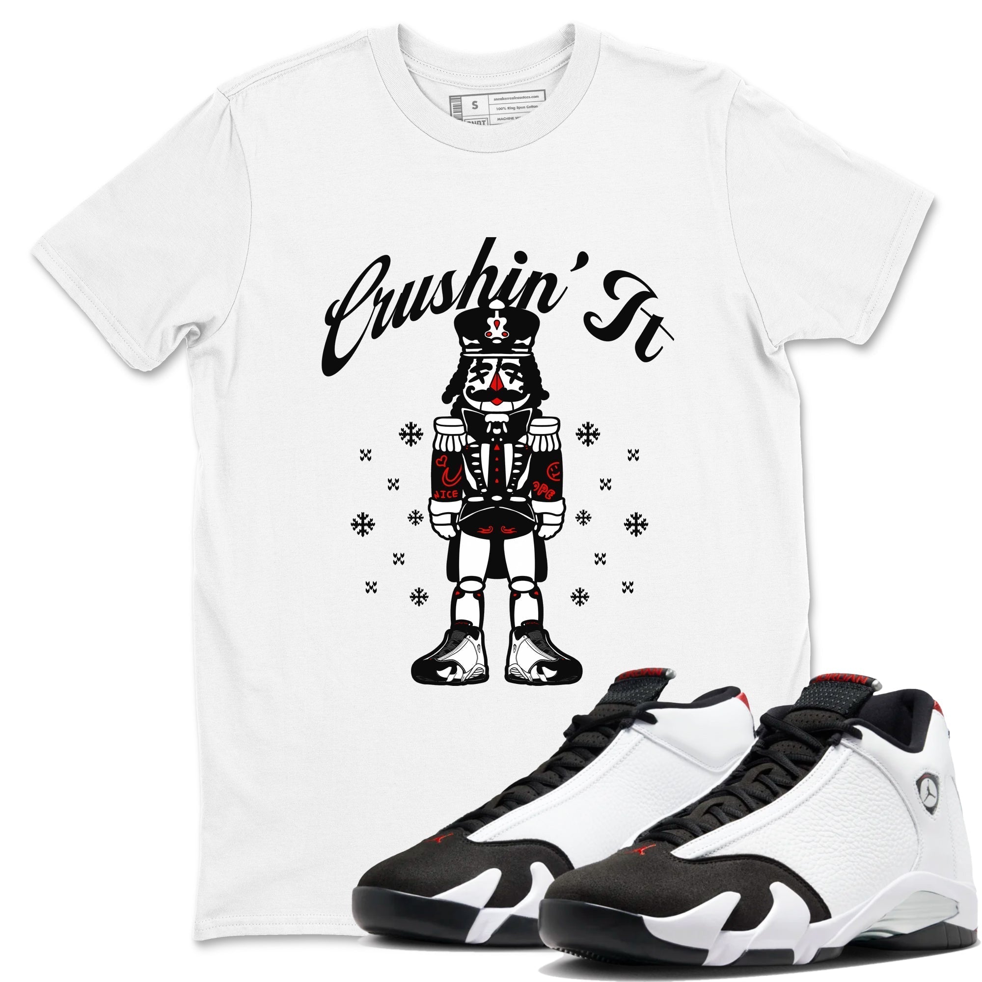 Crushin' It snkmatch Tees - Air Jordan 14 Black Toe