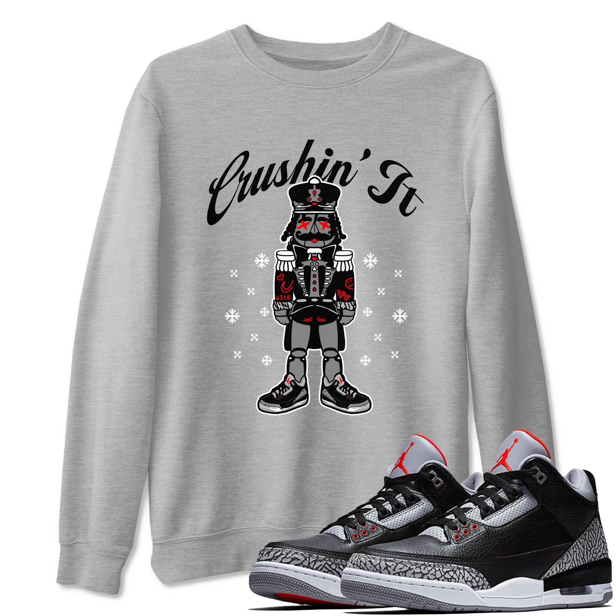 Crushin' It snkmatch Tees - Air Jordan 3 Black Cement
