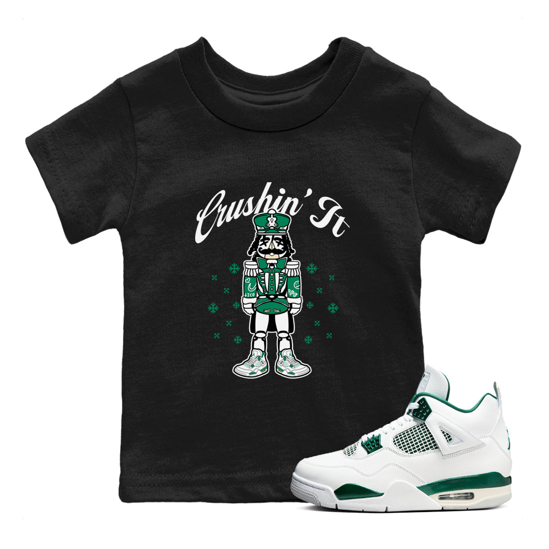 Crushin' It snkmatch Tees Kids - Air Jordan 4 Oxidized Green