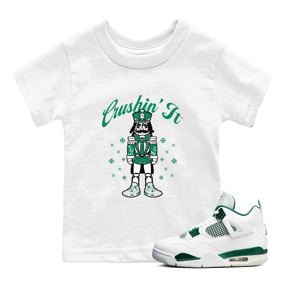Crushin' It snkmatch Tees Kids - Air Jordan 4 Oxidized Green