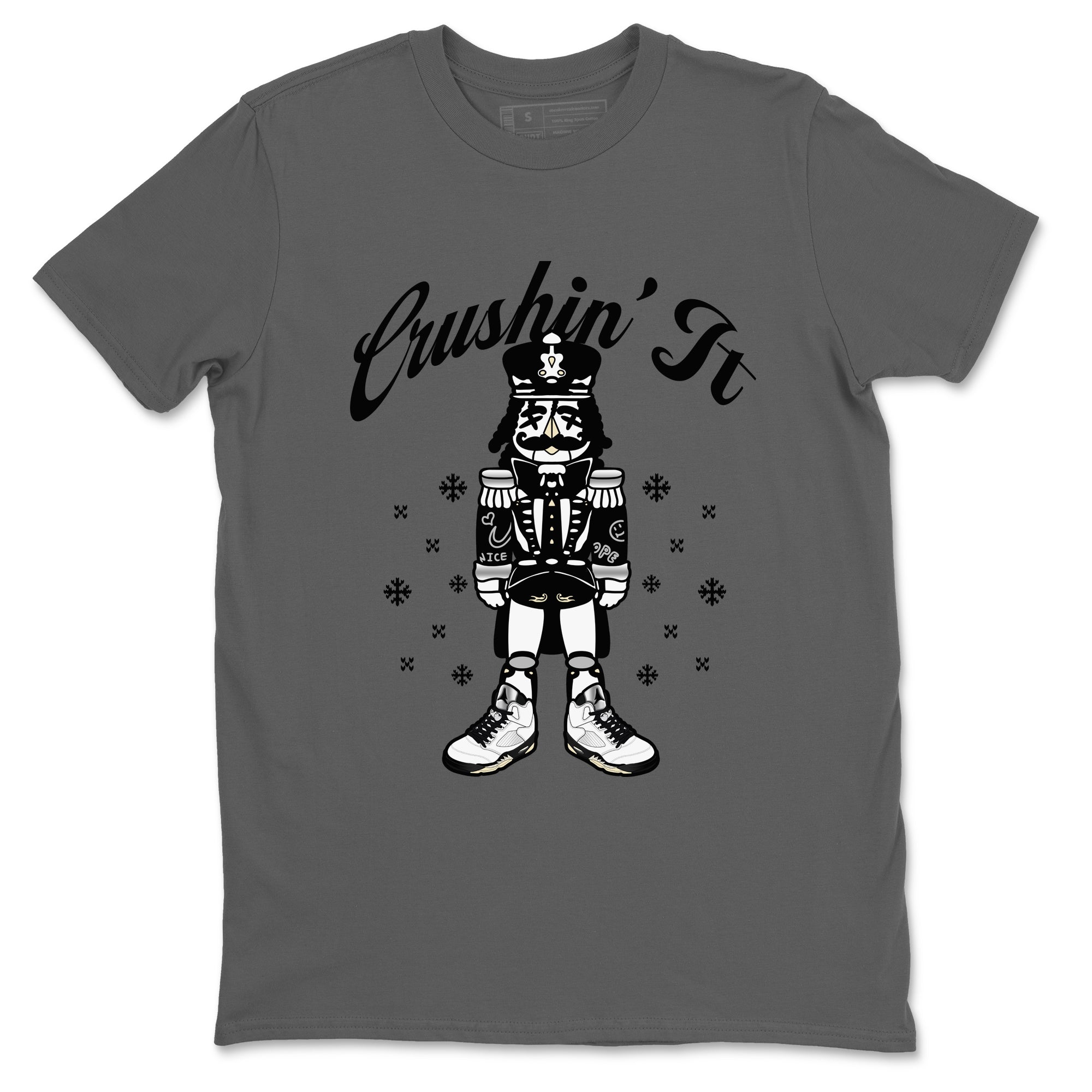 Crushin' It snkmatch Tees - Air Jordan 5 White Black