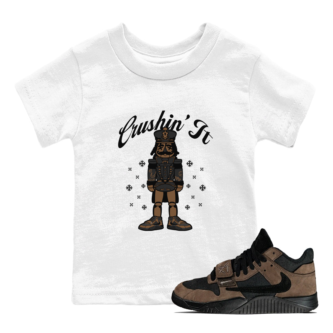 Crushin' It snkmatch Tees Kids - Jordan Jumpman Jack Travis Scott Dark Mocha