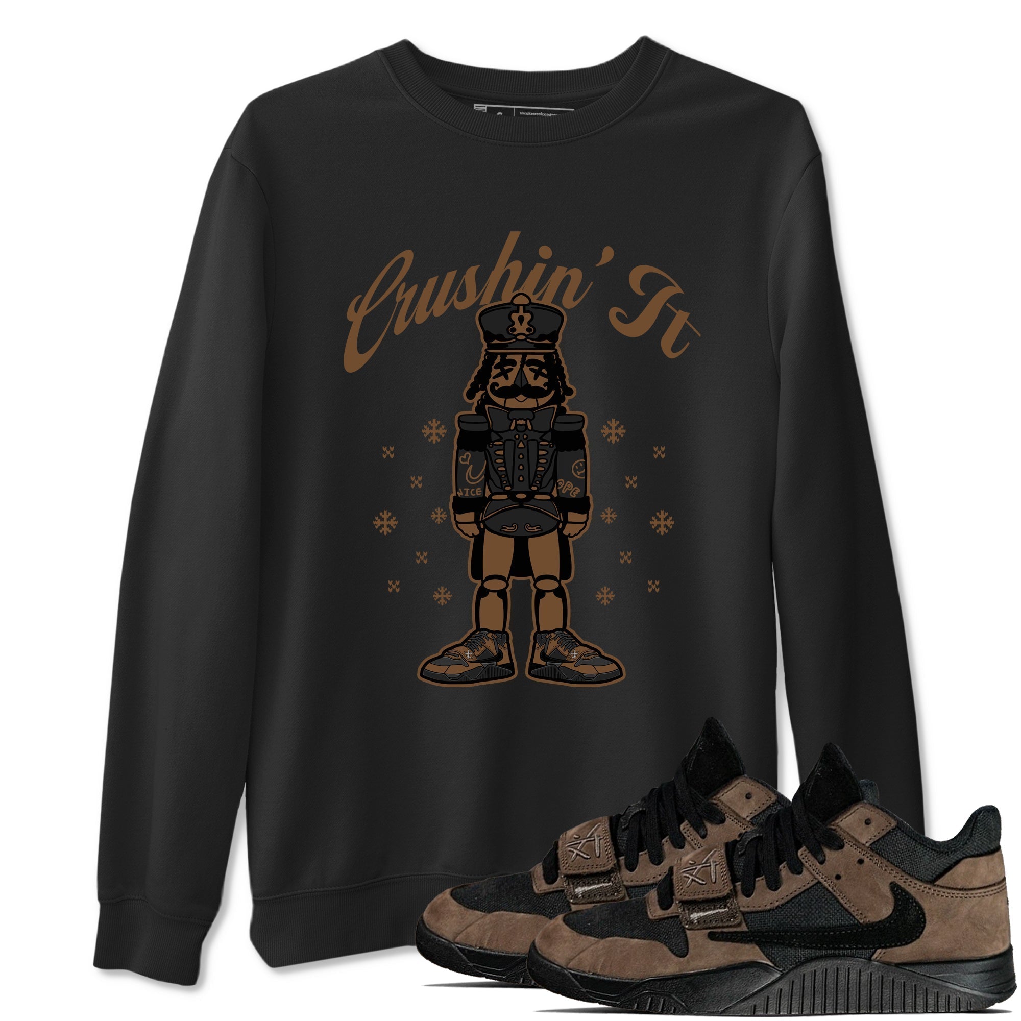 Crushin' It snkmatch Tees - Jordan Jumpman Jack Travis Scott Dark Mocha