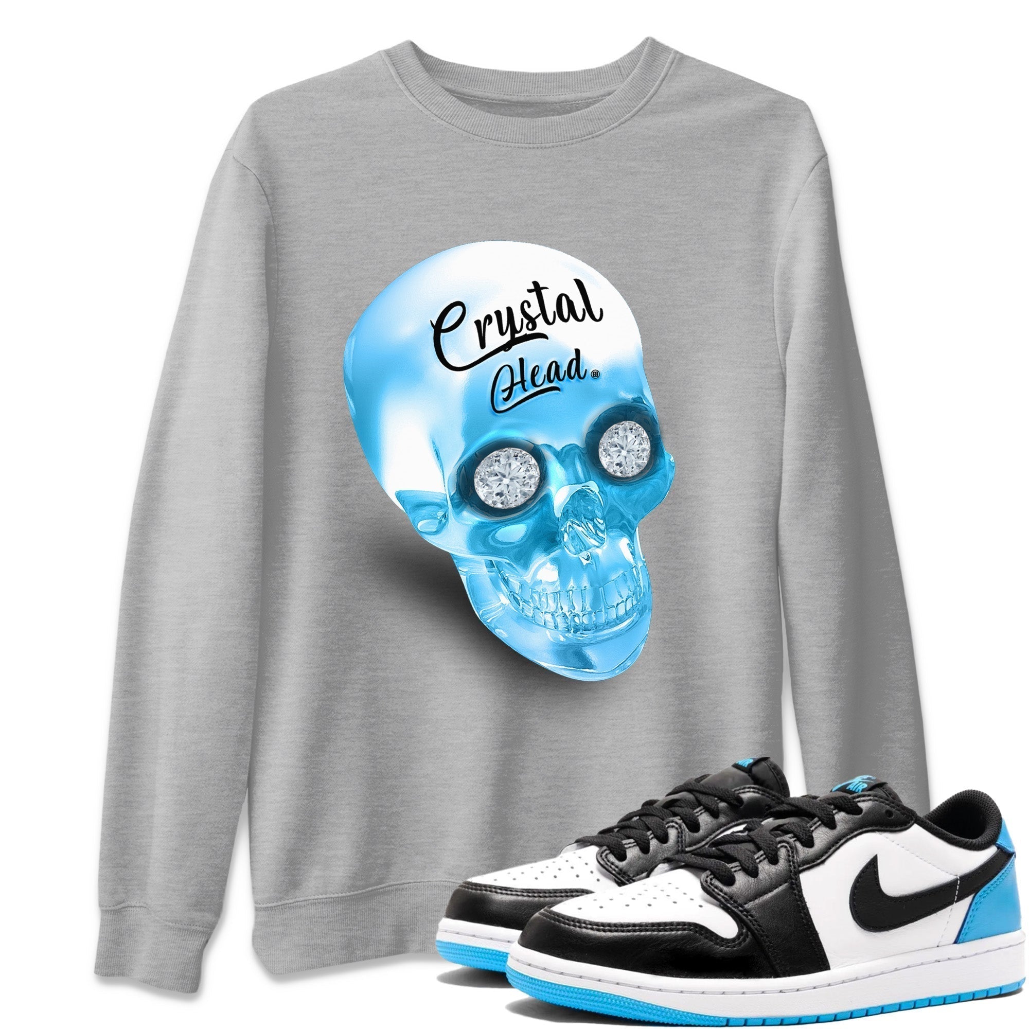 Crystal Head Unisex Tops - Air Jordan 1 Powder Blue