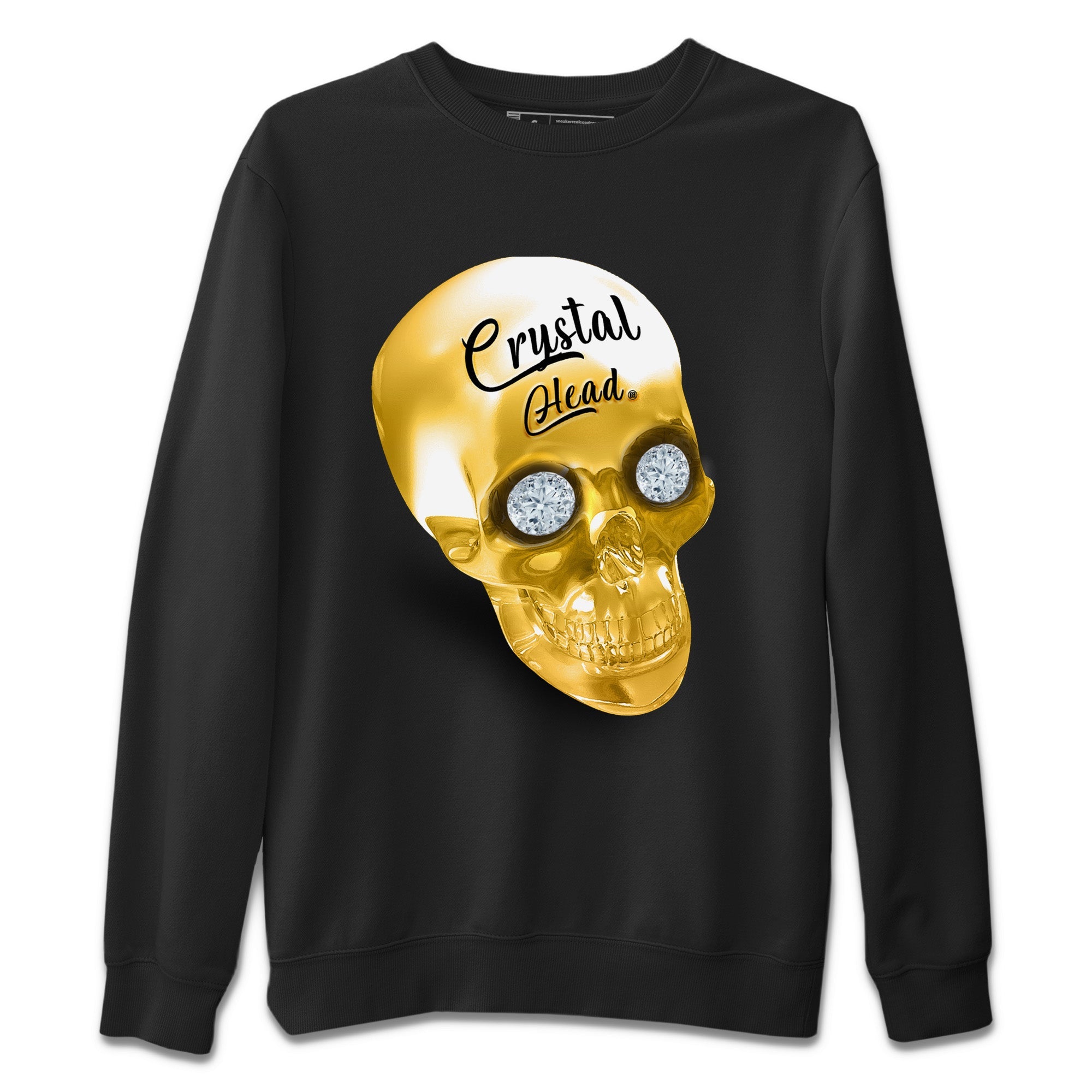 Crystal Head Unisex Tops - Air Jordan 12 Black Taxi