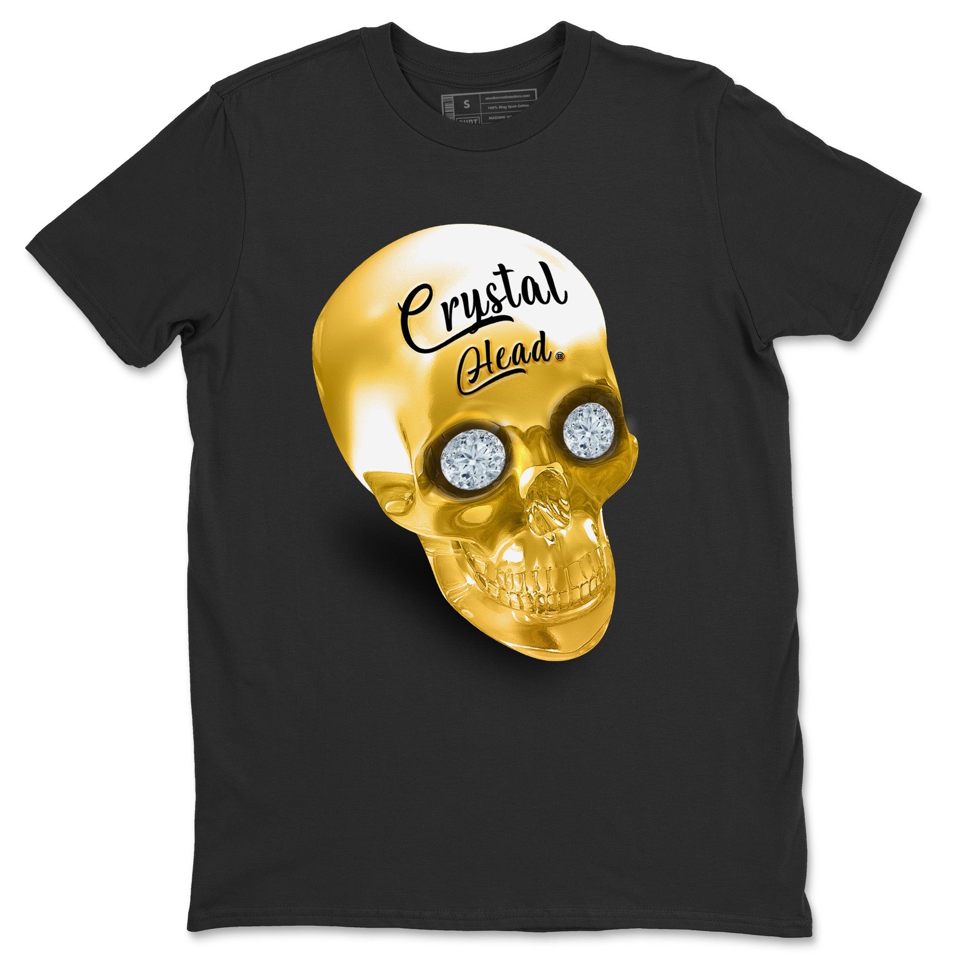 Crystal Head Unisex Tops - Air Jordan 12 Black Taxi