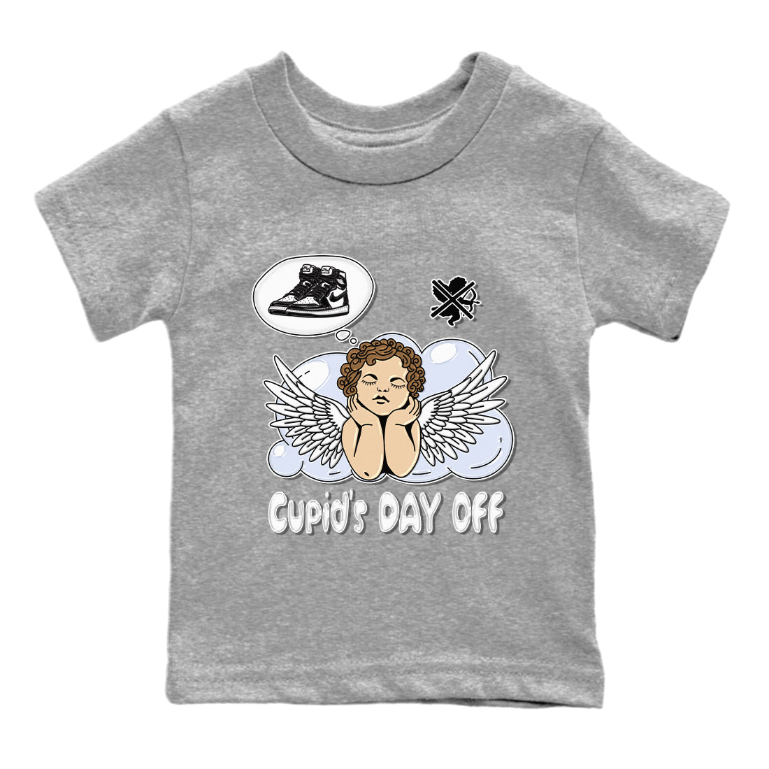 Cupids Day Off Kids Tops - Air Jordan 1 Black White