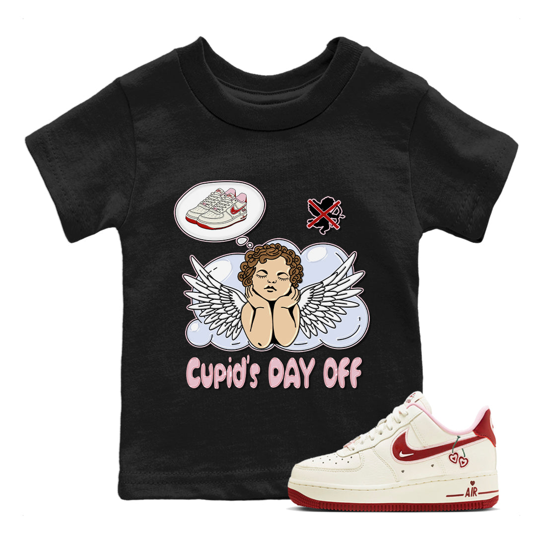 Cupids Day Off Kids Tops - Air Force 1 Valentines Day