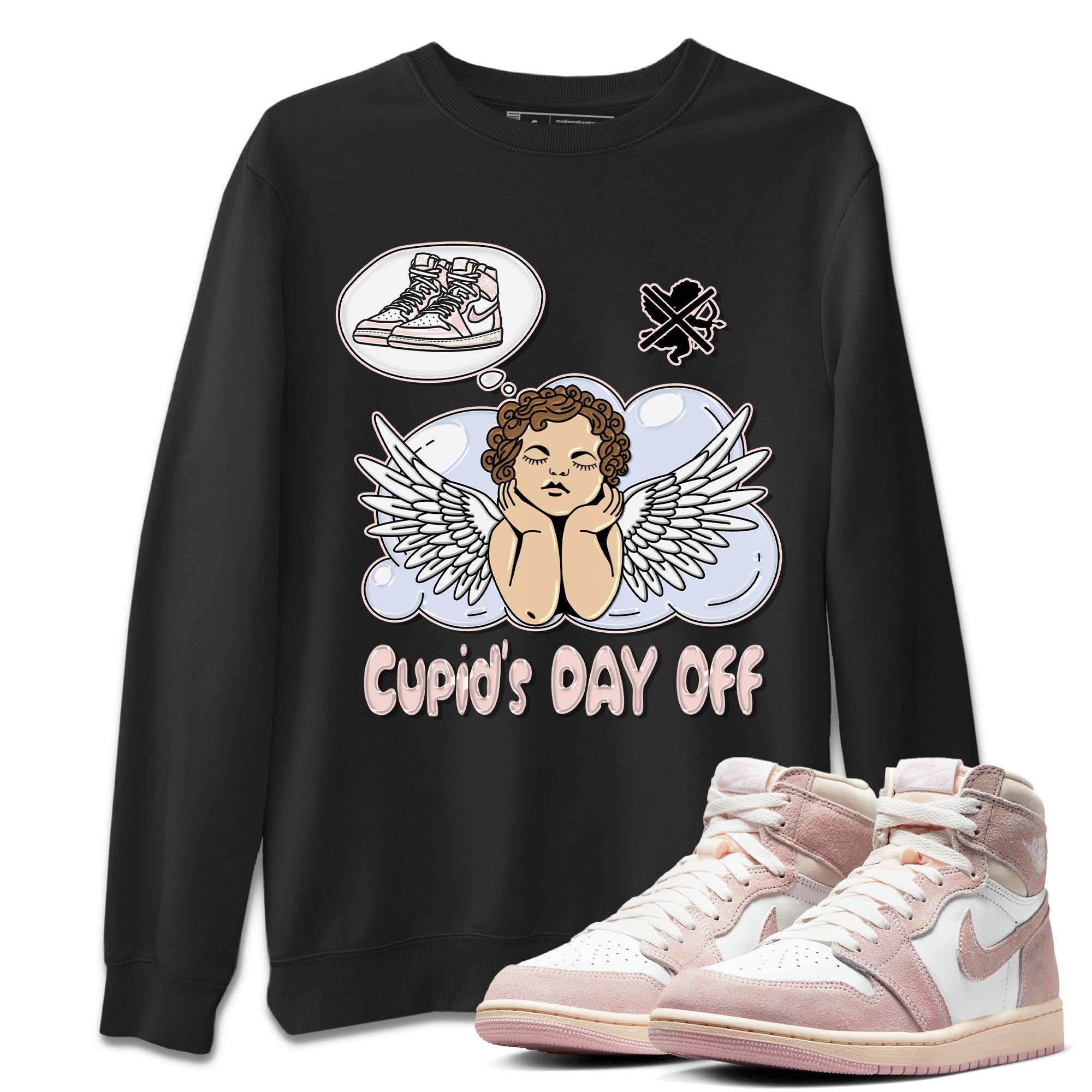 Cupids Day Off Unisex Tops - Air Jordan 1 Washed Pink