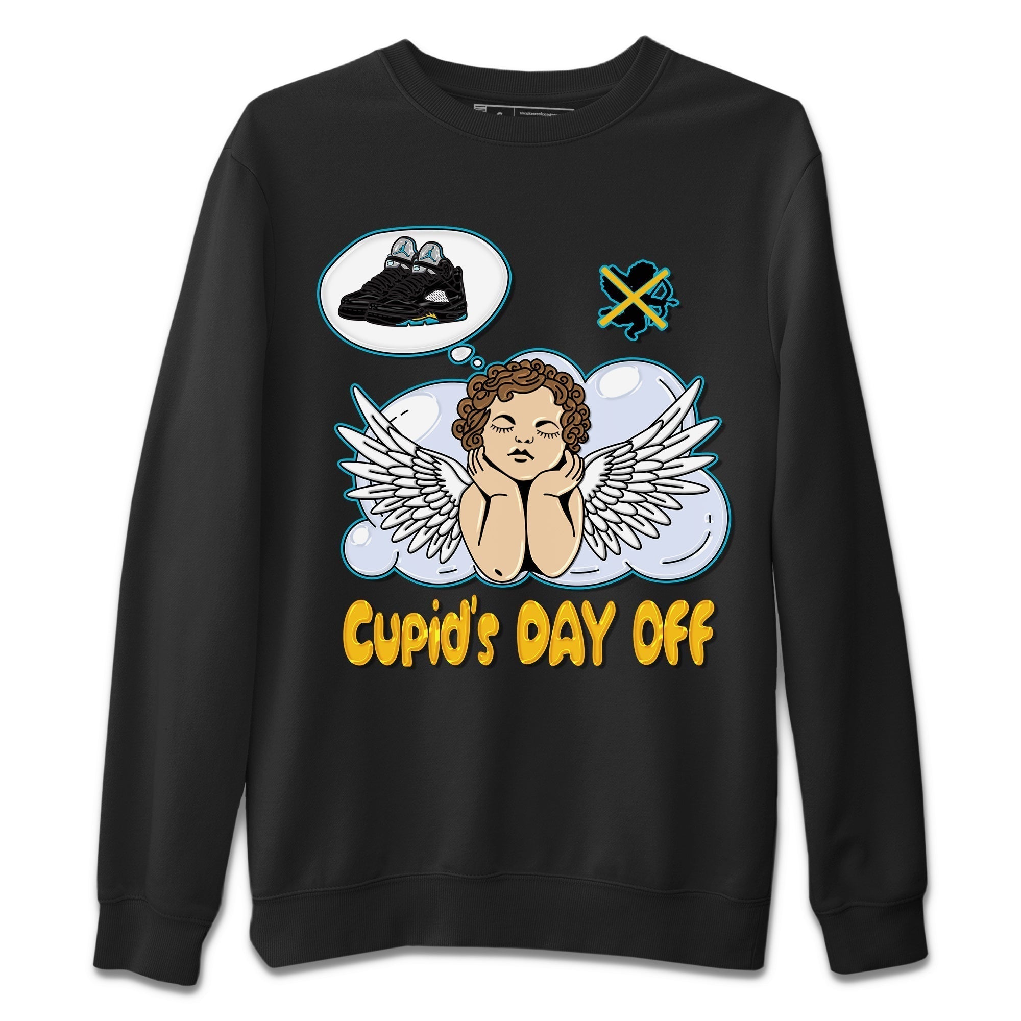 Cupids Day Off Unisex Tops - Air Jordan 5 Aqua