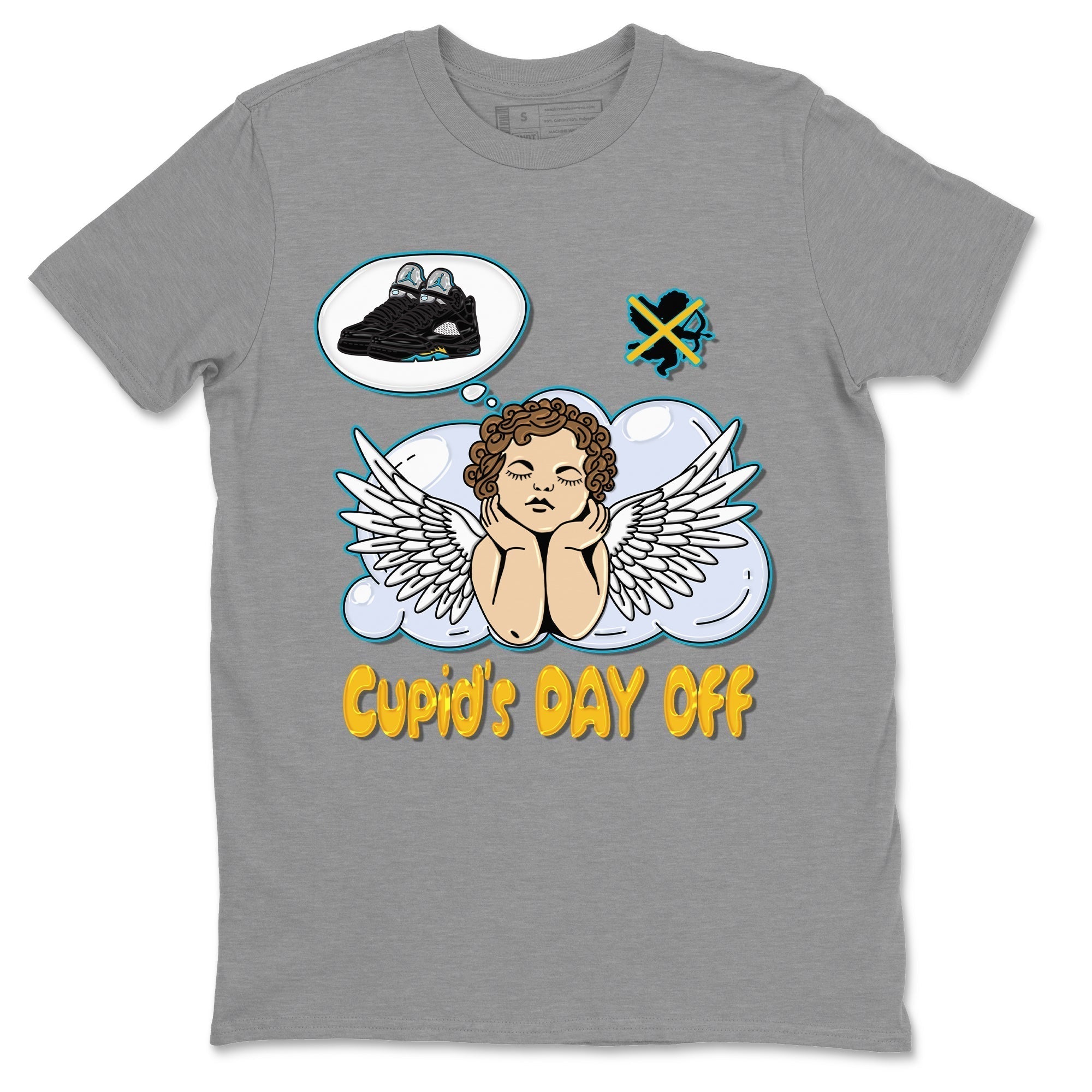 Cupids Day Off Unisex Tops - Air Jordan 5 Aqua