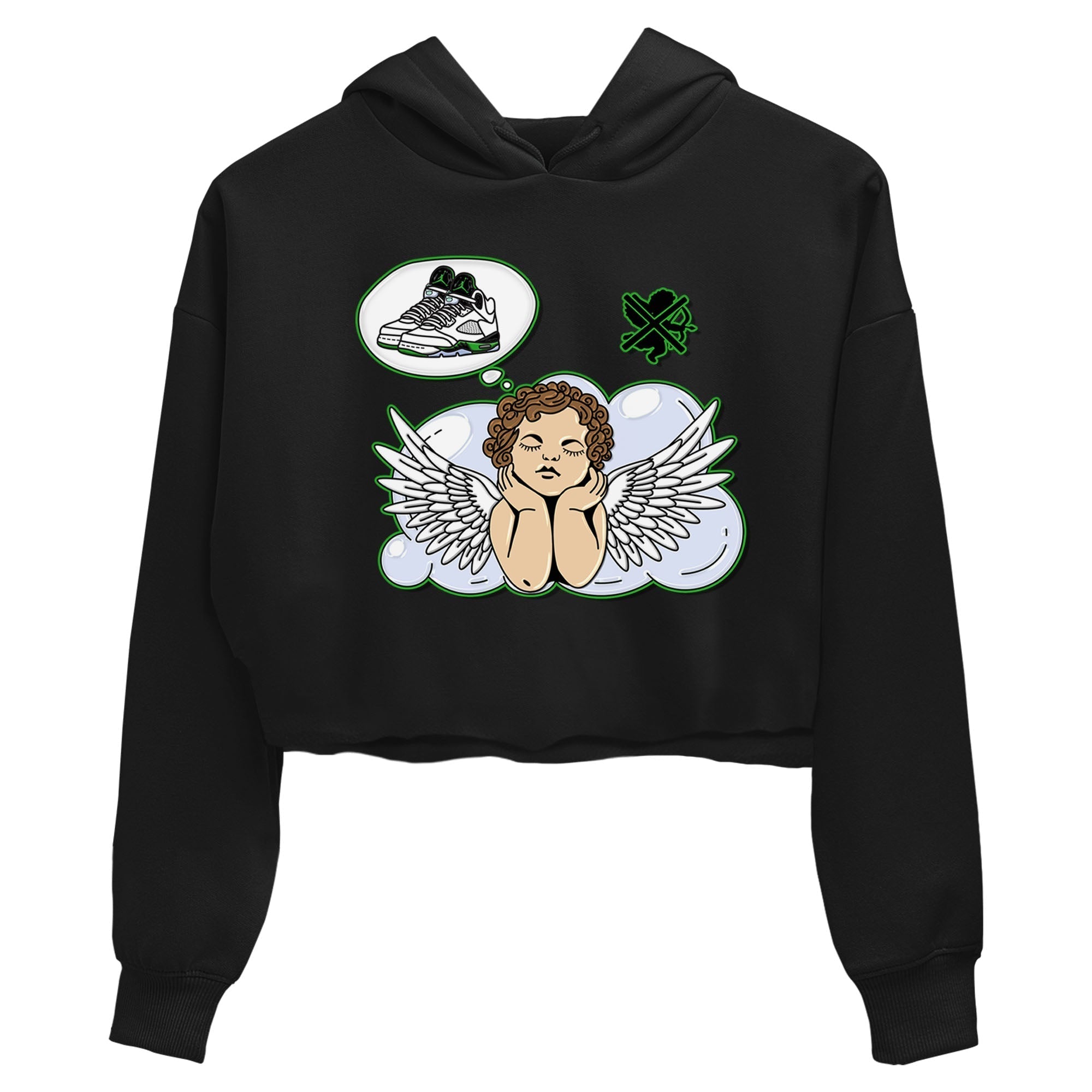 Cupids Day Off snkmatch Women's Top - Air Jordan 5 Lucky Green