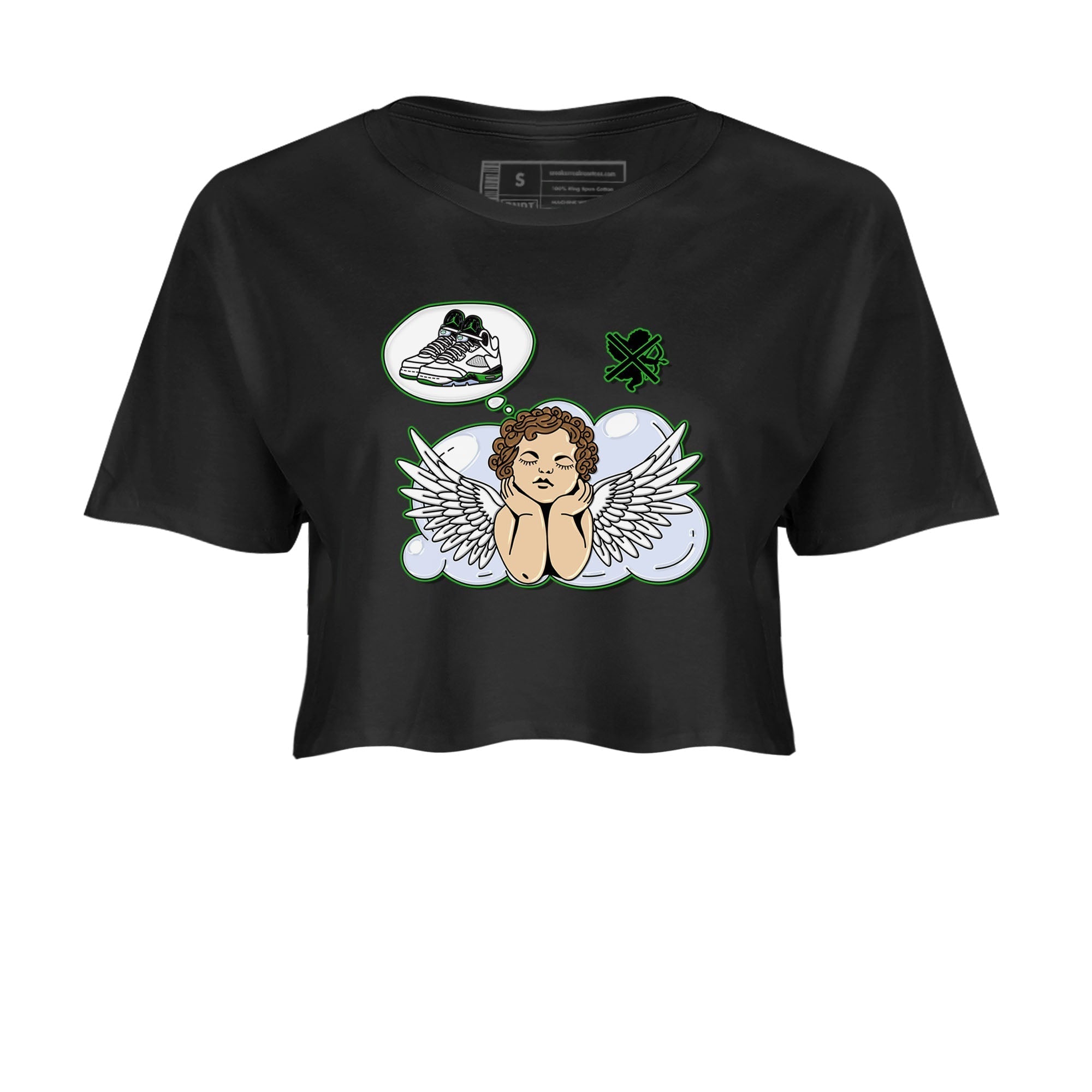 Cupids Day Off snkmatch Women's Top - Air Jordan 5 Lucky Green