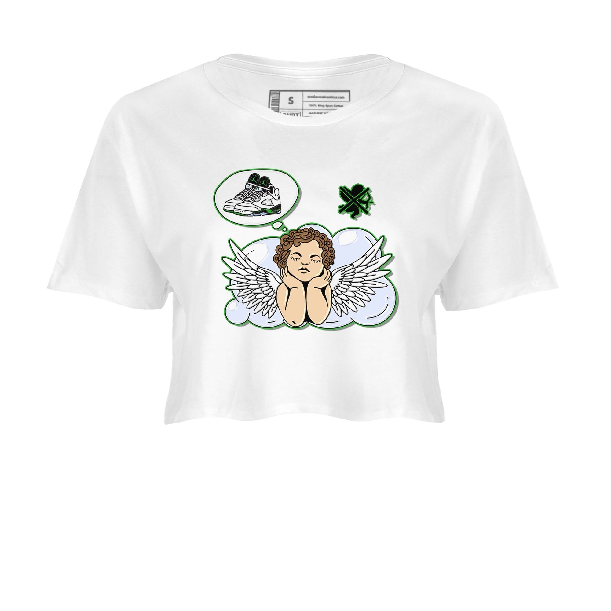 Cupids Day Off snkmatch Women's Top - Air Jordan 5 Lucky Green