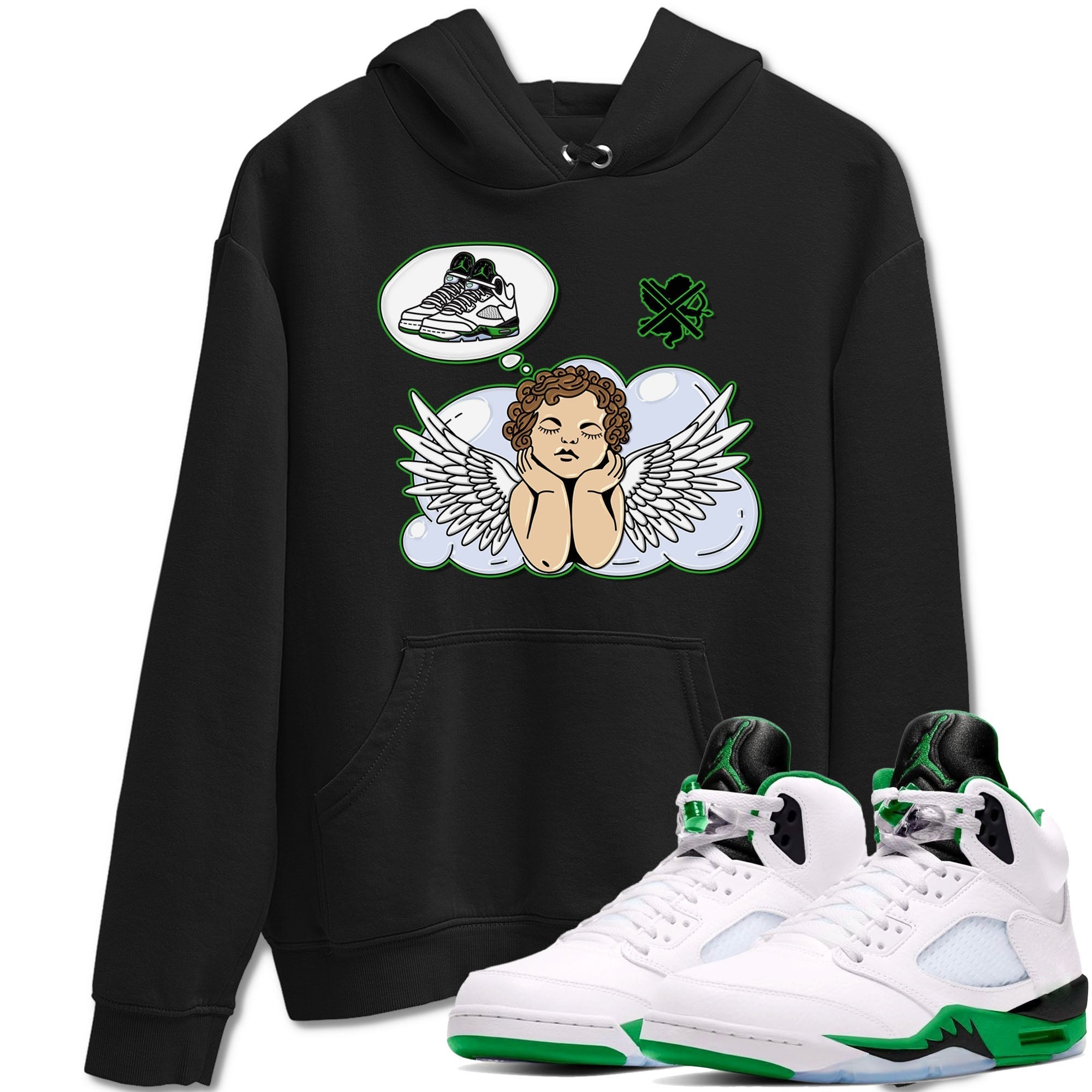 Cupids Day Off snkmatch Tees - Air Jordan 5 Lucky Green
