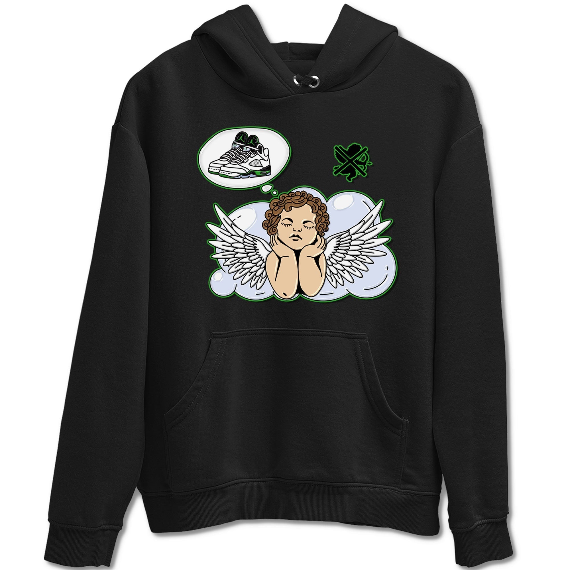 Cupids Day Off snkmatch Tees - Air Jordan 5 Lucky Green