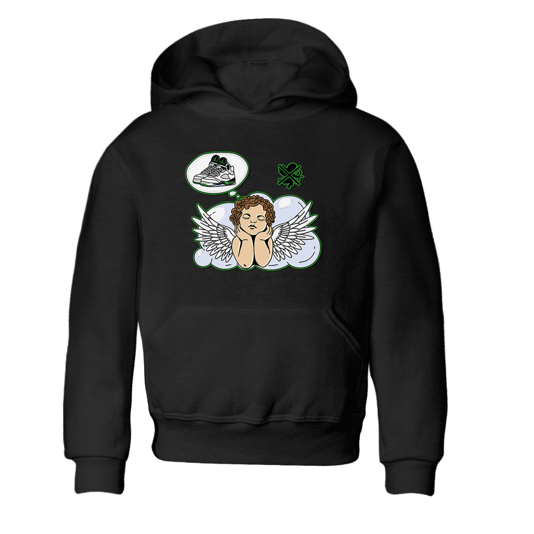Cupids Day Off snkmatch Tees Kids - Air Jordan 5 Lucky Green