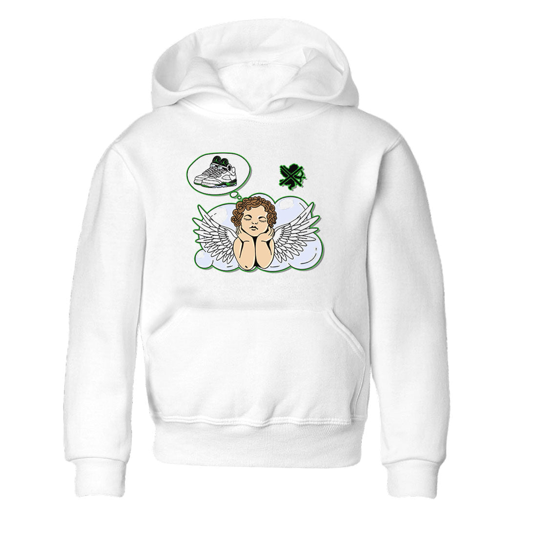 Cupids Day Off snkmatch Tees Kids - Air Jordan 5 Lucky Green