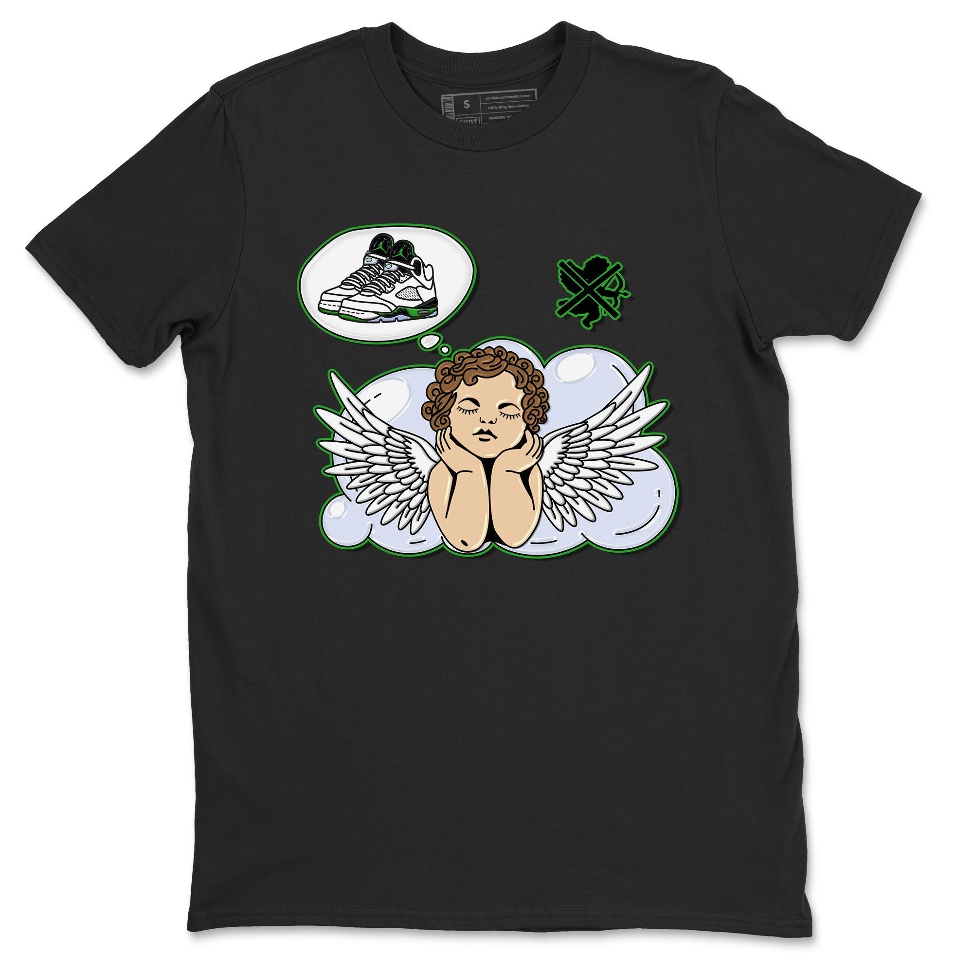 Cupids Day Off snkmatch Tees - Air Jordan 5 Lucky Green