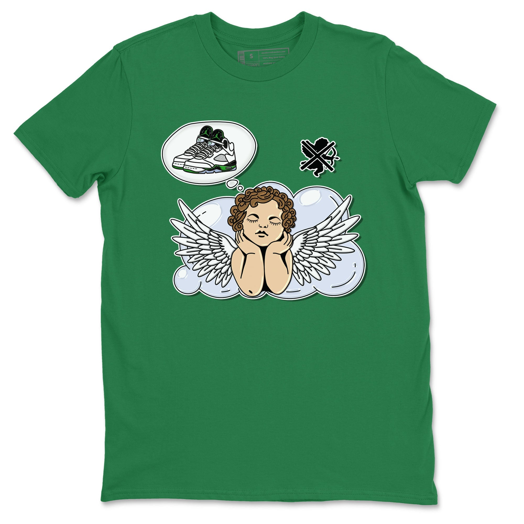 Cupids Day Off snkmatch Tees - Air Jordan 5 Lucky Green