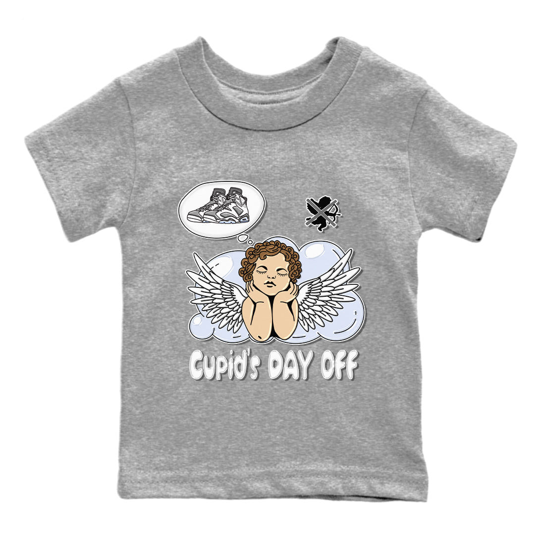 Cupids Day Off Kids Tops - Air Jordan 6 Cool Grey