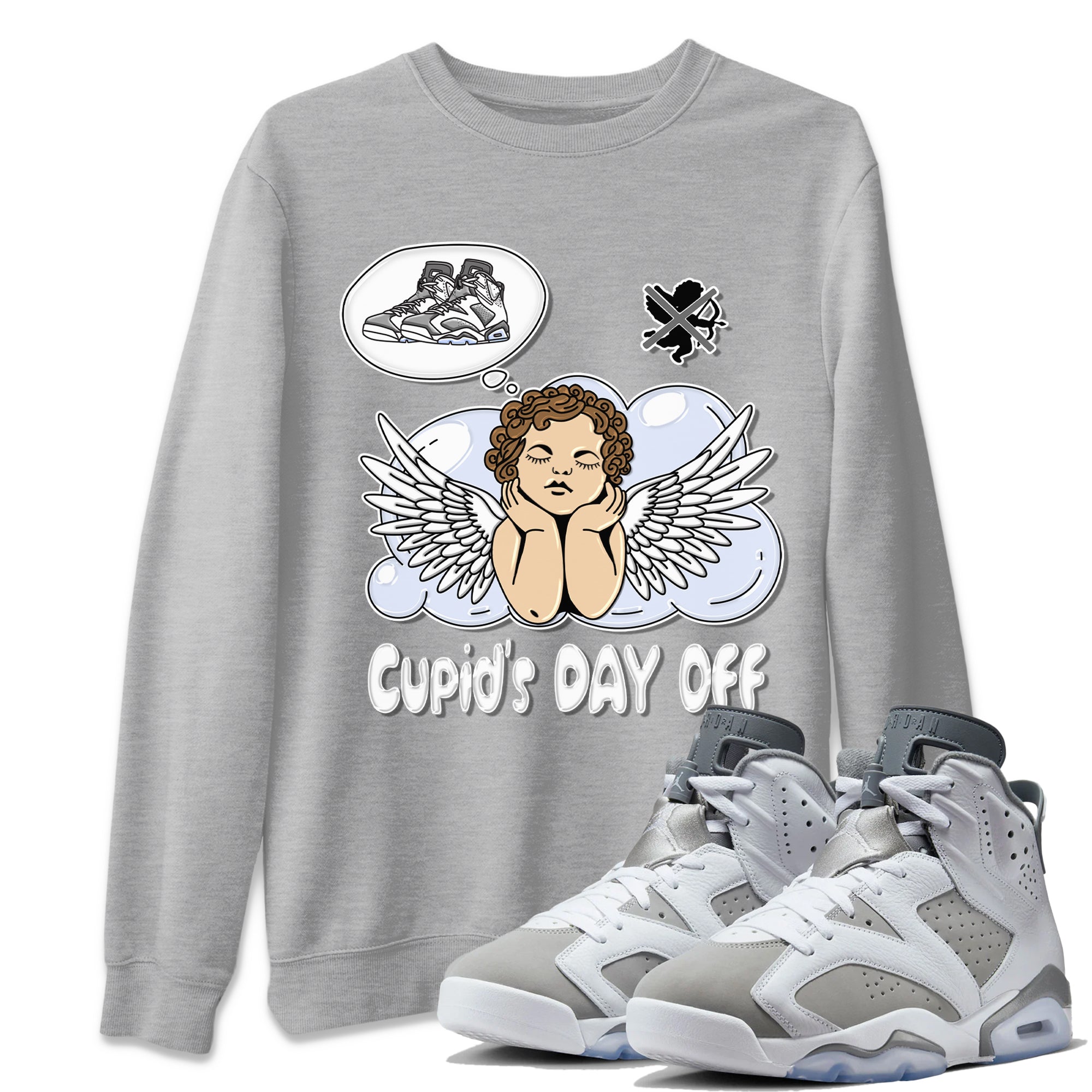 Cupids Day Off Unisex Tops - Air Jordan 6 Cool Grey