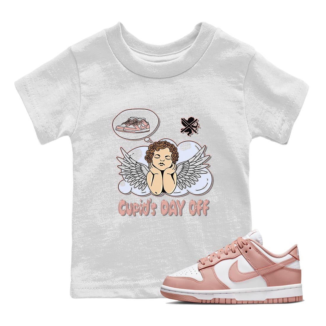 Cupids Day Off snkmatch Tee Kids - Dunk Rose Whisper