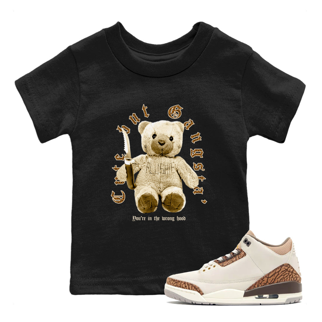 Cute Gangsta Kids Tops - Air Jordan 3 Palomino