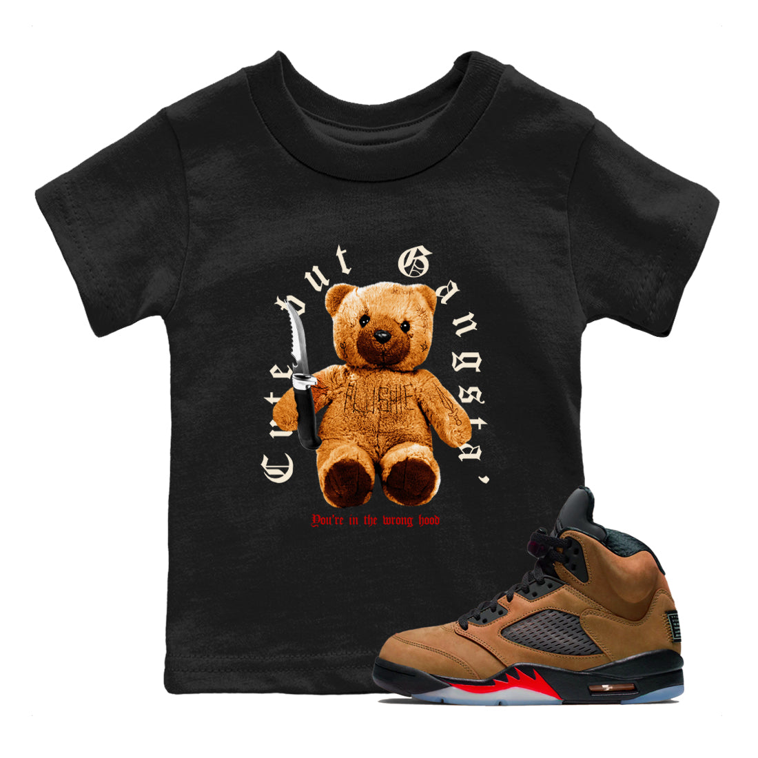 Cute Gangster snkmatch Tees Kids - Air Jordan 5 Archaeo Brown