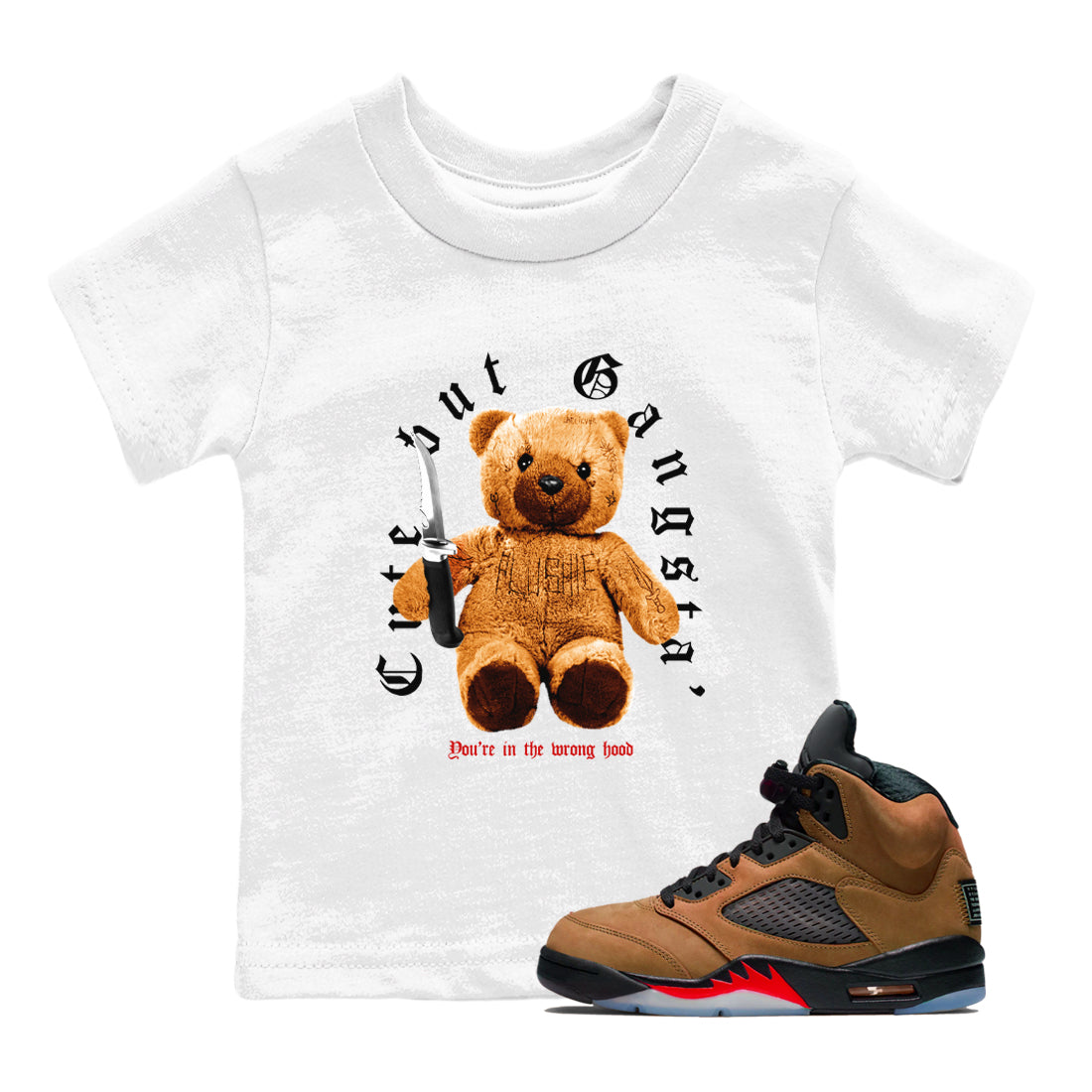 Cute Gangster snkmatch Tees Kids - Air Jordan 5 Archaeo Brown