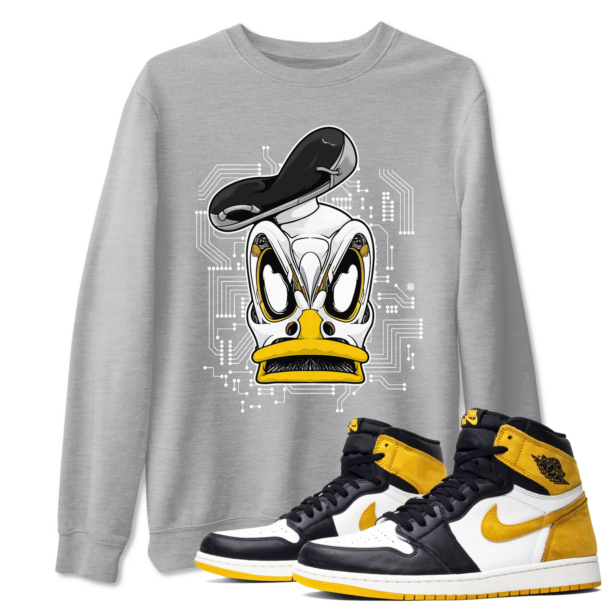 Cyber Duck snkmatch Tees - Air Jordan 1 Yellow Ochre