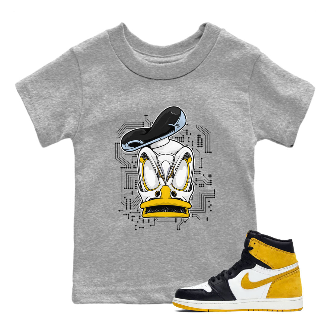 Cyber Duck snkmatch Tees Kids - Air Jordan 6 Yellow Ochre