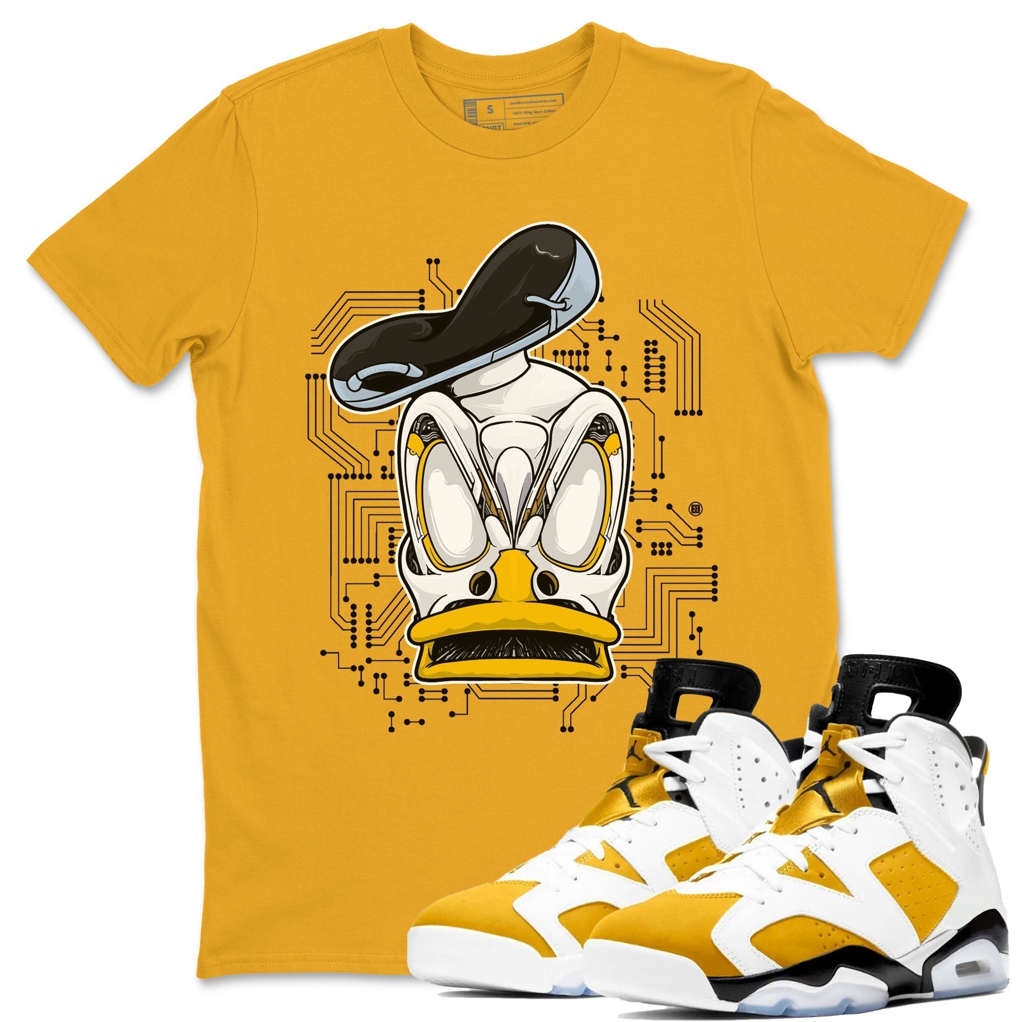 Cyber Duck snkmatch Tees - Air Jordan 6 Yellow Ochre
