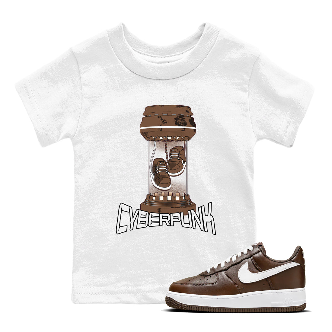 Cyberpunk snkmatch Tee Kids - Air Force 1 Chocolate