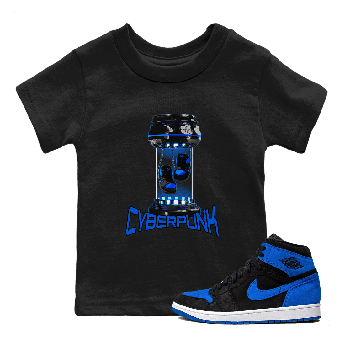 Cyberpunk snkmatch Tee Kids - Air Jordan 1 Royal Reimagined