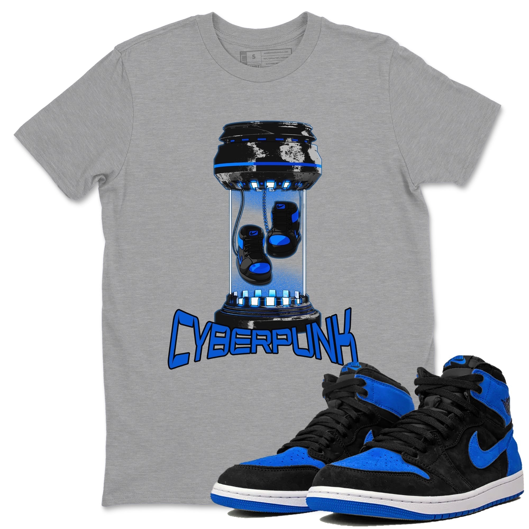 Cyberpunk snkmatch Tee - Air Jordan 1 Royal Reimagined