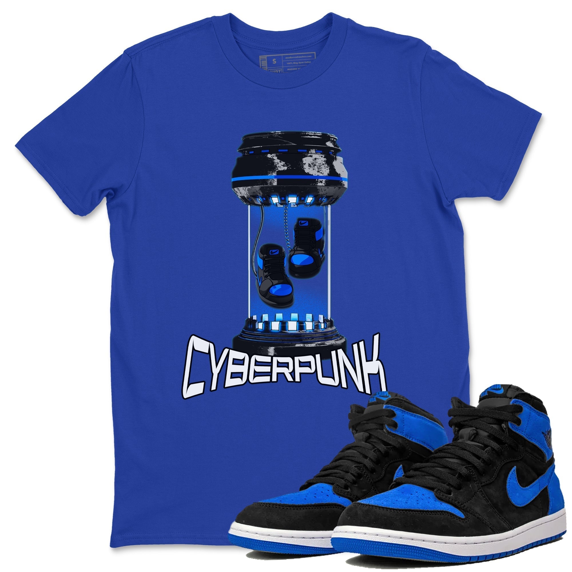 Cyberpunk snkmatch Tee - Air Jordan 1 Royal Reimagined