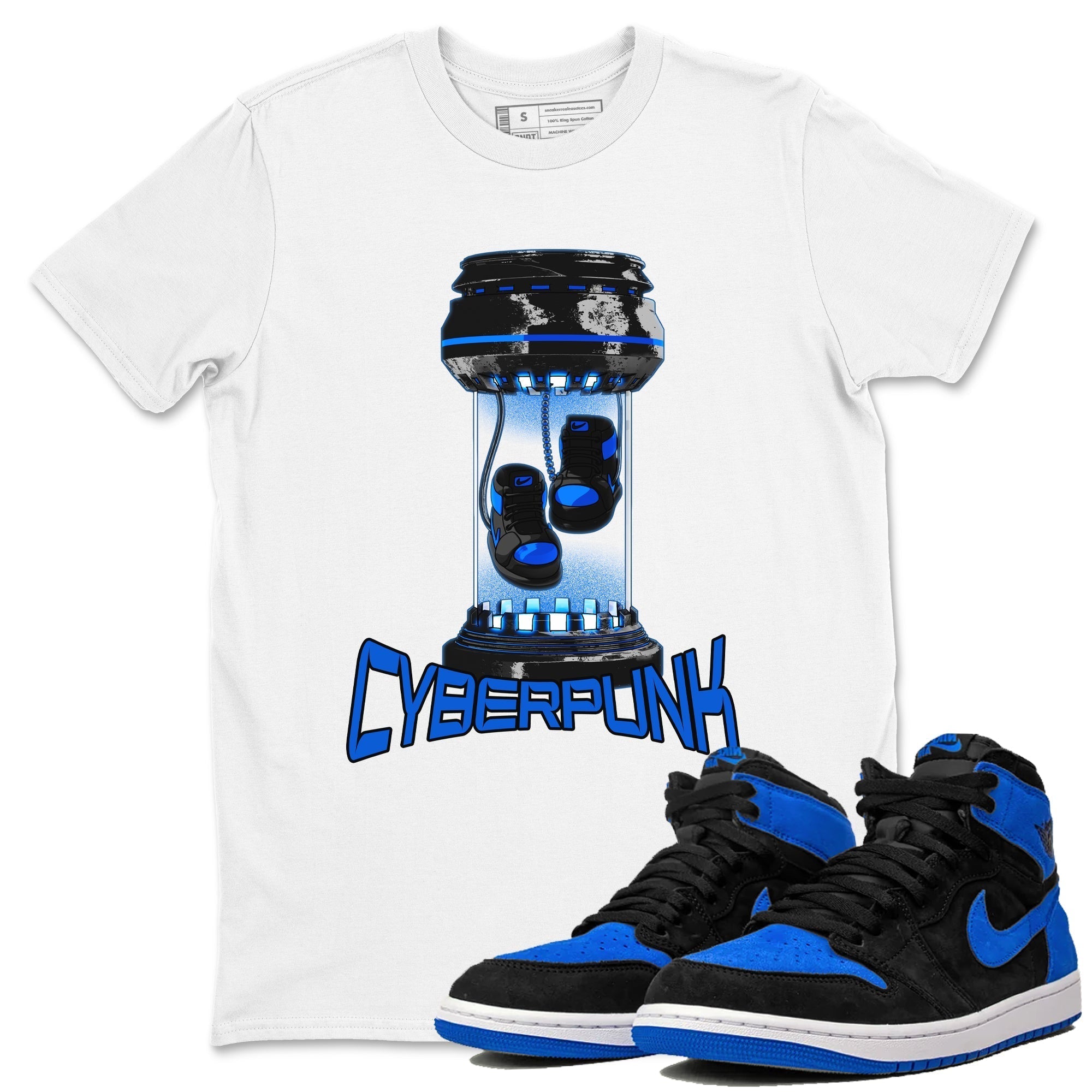 Cyberpunk snkmatch Tee - Air Jordan 1 Royal Reimagined